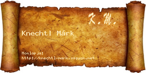 Knechtl Márk névjegykártya